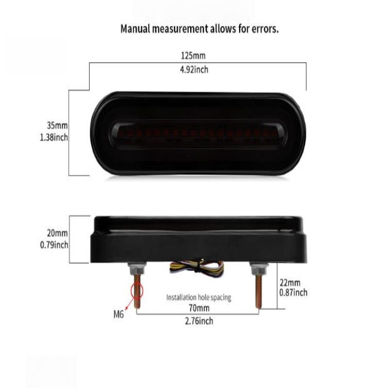 2Pcs Led 12V 24V Car Taillights Truck Turn Signal Lamp 3 In 1 Led Tail Brake Light Trailer Light Atv Rear Stop Flash Lamp