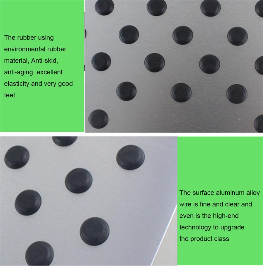 Universell Bil Aluminium Gummi Häl Pedal Matta