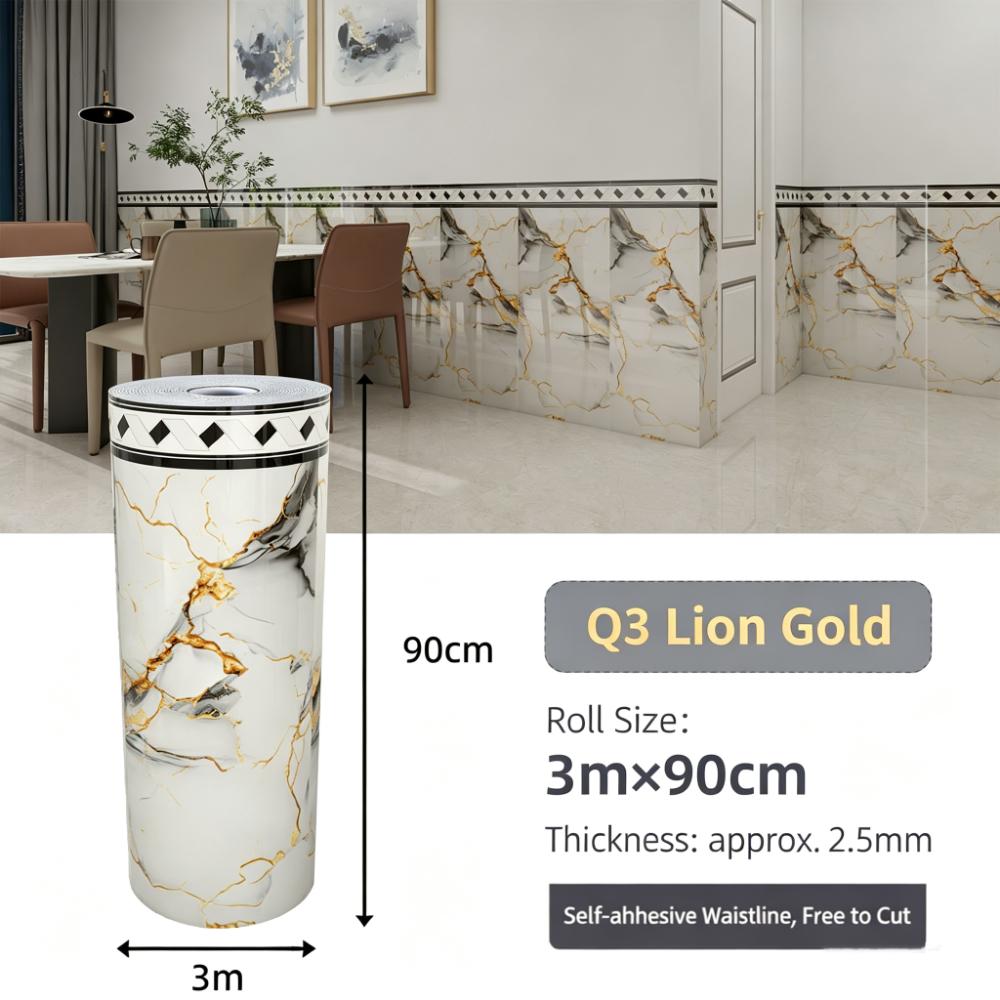 Self Adhesive Imitation Ceramic Tile Stickers Waterproof Wall Panel Sticker Home Wall Renovation