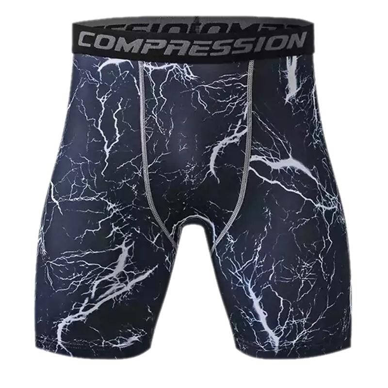 Men's Quick-Drying Camouflage Running Shorts - Moisture-Wicking, Breathable, Elastic Fitness Tights