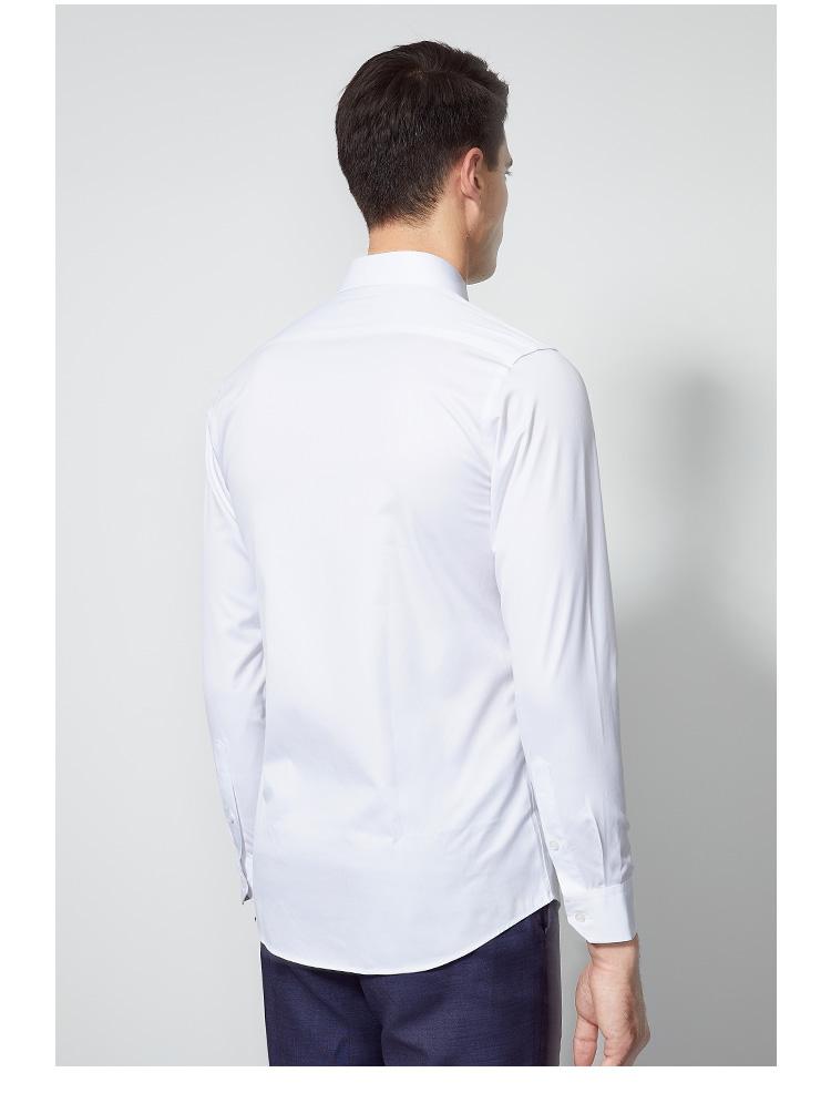 [Liquid Ammonia Black Technology] Spring and Autumn new twill pure cotton long sleeved solid color casual business non ironing shirt
