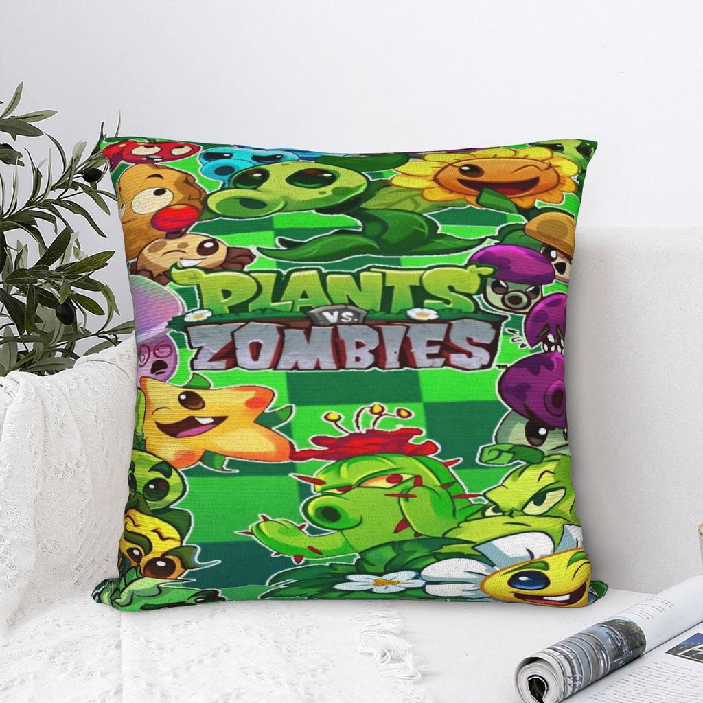 Plants-vs-Zombie Kids Gift Funny Games Printed Pillowcase Cushion Cover Pillow Covers Warm Bed Decoration Zippered Multi-Size