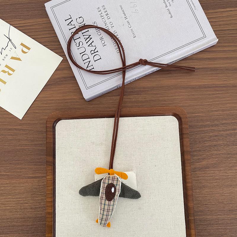 Collier pendentif animal de dessin animé coréen fait main pour enfants