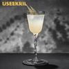 Creative Cocktail Glasses Cups Japanese Thin Glass Cup Wide Mouth Champagne Glass Cup Twisted Trumpet Glass Goblet Kitchen Tools