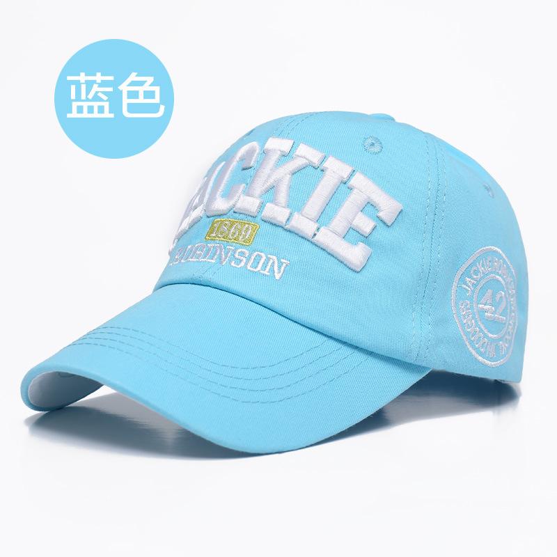 

Капелюх Жіноча Кепка Four Seasons Повсякденна Універсальна бейсболка Алфавіт Вишивка Капелюх від сонця Студентська хіпстерська вулиця Adjustable небо синє кольору