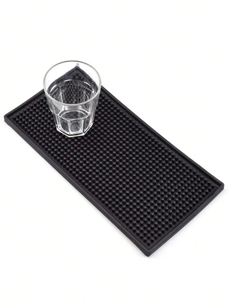 Leeseph PVC Coasters Dish Drying Mat Bar Service Mat Minimalist Rectangle Dish Drainer Mat Bartender Countertop Accessories