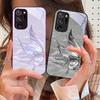 Flowing Butterfly For Samsung Galaxy Note 8 9 10 PRO 20 Ultra A01 02 03 Core 04E 4G 12 13 5G Tempering Glass Phone Case