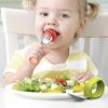 1 Set Säuglingslöffel Lebensmittelqualität rostfreies Silikon BPA-freies Säuglingsgabel-Löffel-Set Kindergeschirr für Zuhause