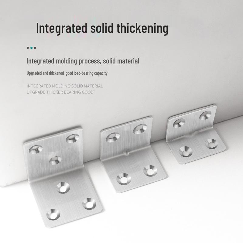 Thickened Stainless Steel 90° L-Shaped Angle Bracket for Shelf and Furniture Support