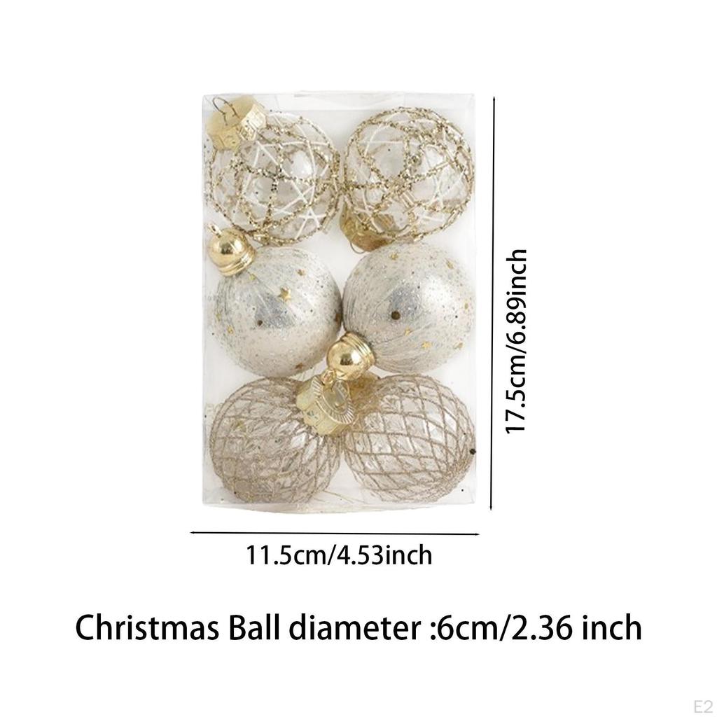 6 Pieces of Holiday Tree Ornaments for Indoor And Outdoor Use