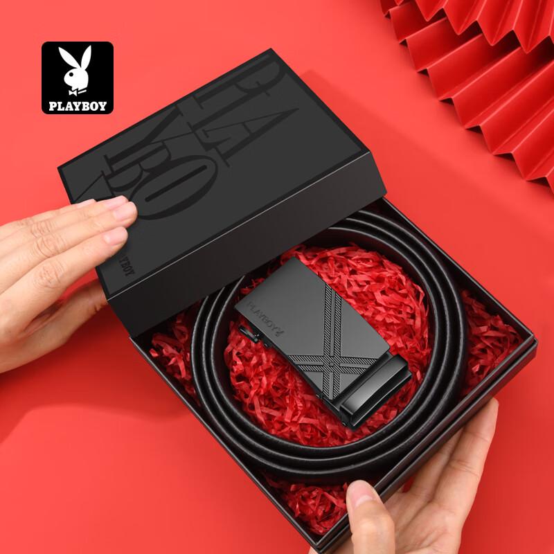 Playboy Men s Genuine Leather Automatic Buckle Belt 110cm and Up