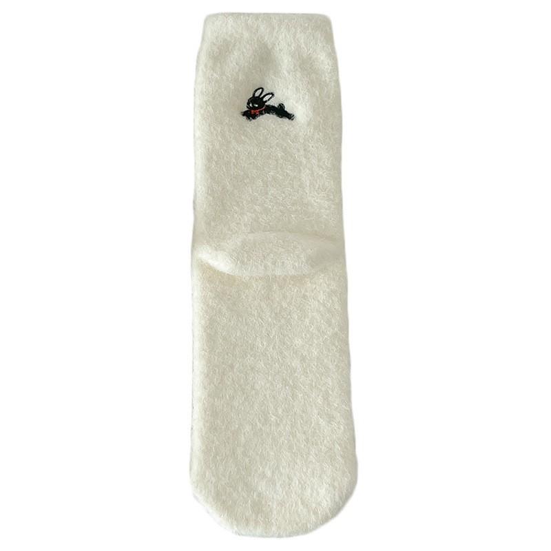 Socks Mink Fleece Tube Socks Season Warm Fleece Thickened Cute Internet Celebrity Furry Sleeping Socks