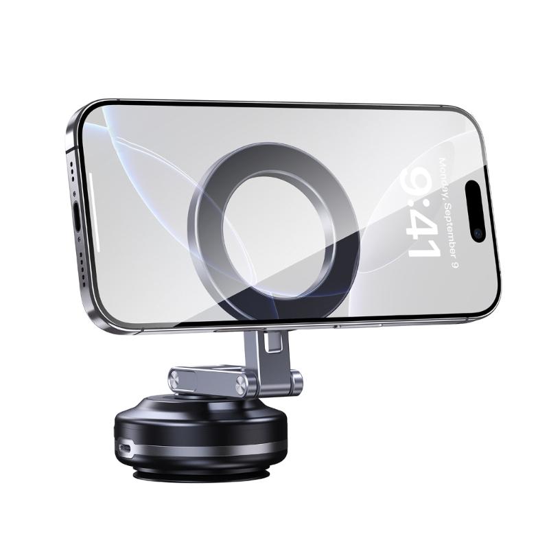 Foldable Car Phone Bracket Magnetic Stand 360 Degree Rotation Adjustable with Double Suction Technology for Easy Viewing