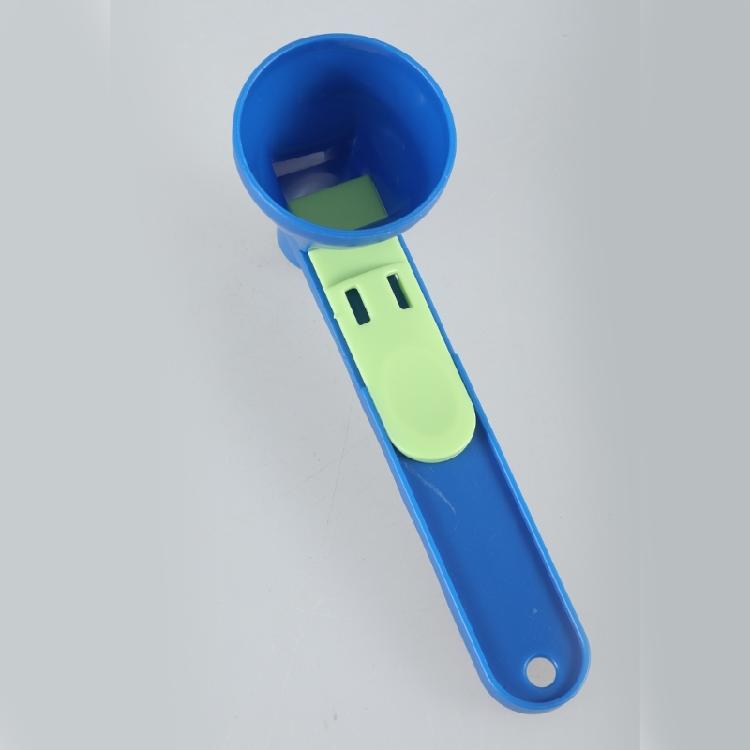 Ergonomic Long Handle Funnel Scooper Protein Powder Measuring Sliding Spoon Kitchen Accessories for Fitness Enthusiasts