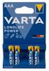 Varta - Pilhas Alcalinas Mini AAA LR03 4 unid.