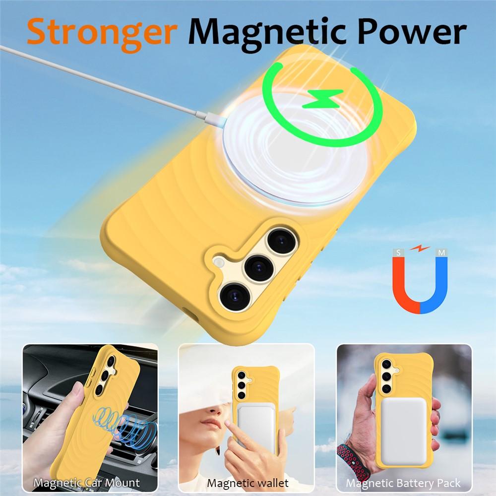 Case for Galaxy S26 - Silicone, Yellow, With Lanyard