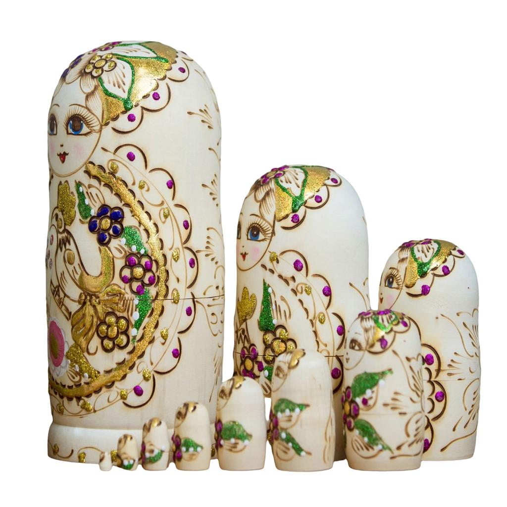 Russian Nesting Dolls 10 Pieces Hand Painted Toy Traditional Matryoshka Doll Traditional Russian Stacking Dolls