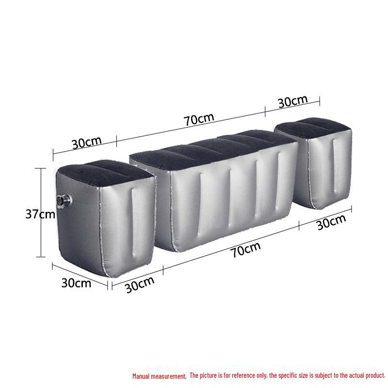 Inflatable Car Bed and Footrest for Rear Seat Use In Sedans and SUVs