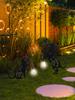 2pcs Solar Cat Silhouette Garden Stakes Black Metal Hollow Kitty Yard Decor Lights
