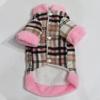 Winter Haustierjacke Kleidung Gitter Warme kleine Hunde Kleidung mit Pelzkragen Baumwolle Haustier Outfits Französische Bulldogge Mantel Weste Chihuahua