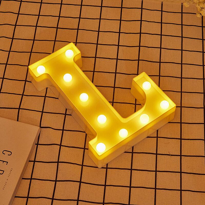 26 Luminous Alphabet Letter LED Night Lights Ambience Battery Light Letters Lamp Christmas Wedding Birthday Party Decoration