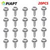 20PCS M6.2-2.55 X 24mm (#14 X 15/16”) Bumper Cover & Fender Liner Screw for Toyota 90159-60488