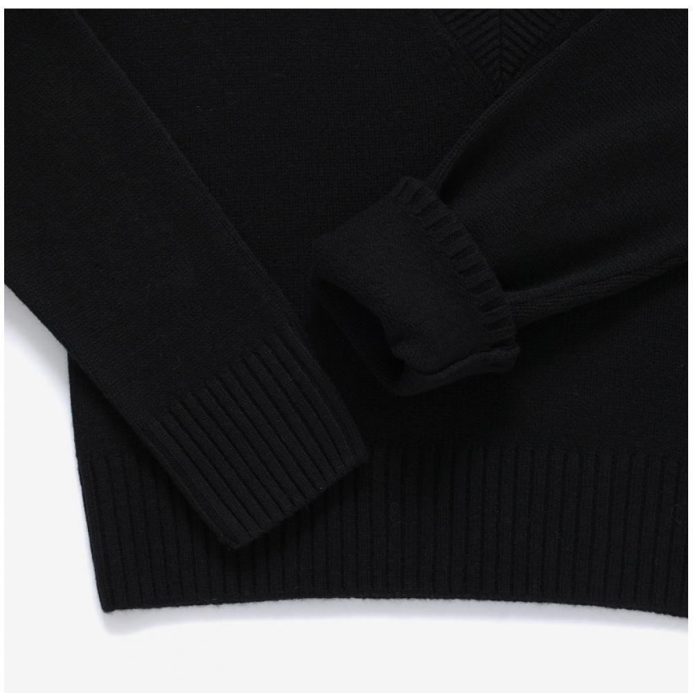 Ami Uks234 Kn0028 001 Ami De Coeur TOne On TOne Heart Logo V Neck Public Knit