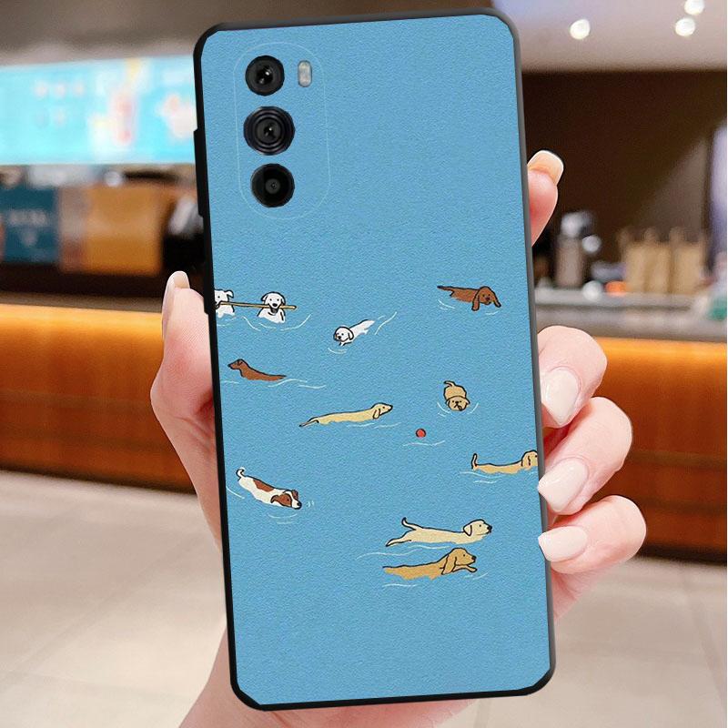 Phone Case For Motorola Edge 60 50 40 Pro 60 50 40 30 Ultra Neo Fusion Moto G Stylus G Cute Cartoon Dachshund Dog