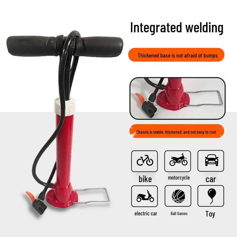Durable Bicycle & Motorcycle Steel Air Pump with One-Piece Welding