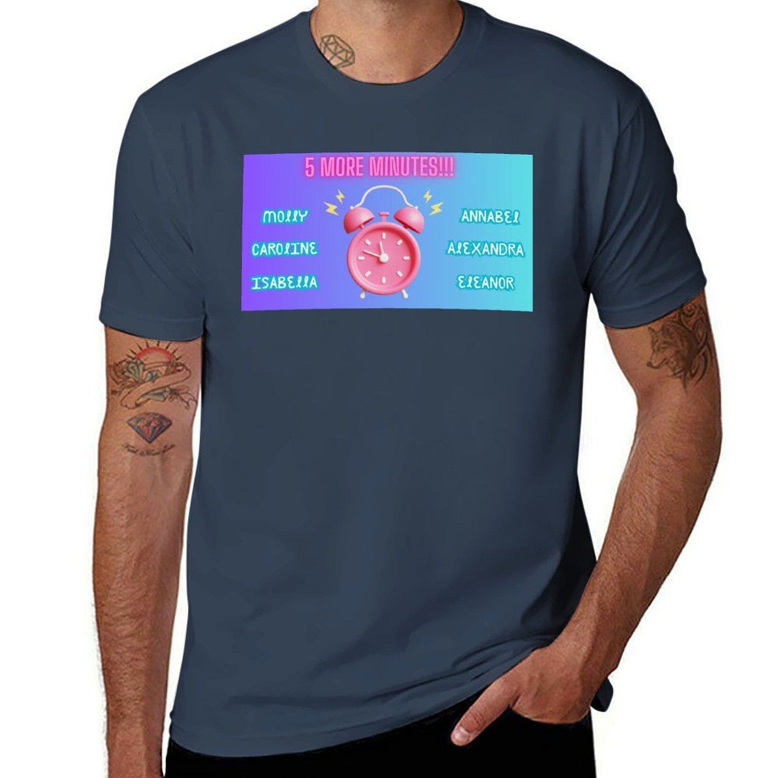 

Five More Minutes 2024 TShirt Soft Casual Short Sleeve Cotton Tee S
