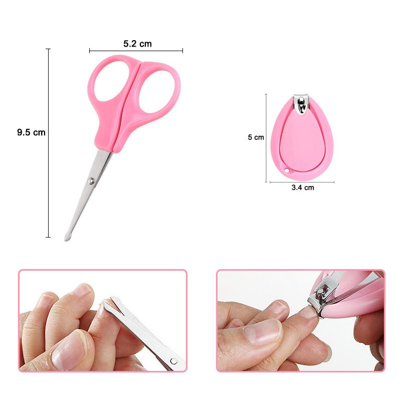 Baby Nail Clipper Set, Plastic and Stainless Steel, 2 Colors