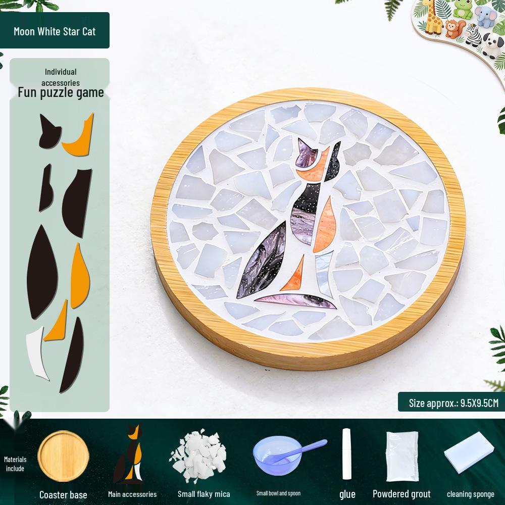 Mosaic Coaster DIY Kit: Creative Handmade Collage Art Set