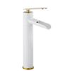 Antique Basin Faucets Waterfall Faucet Bathroom Black Sink Taps Single Lever Hot and Cold Water Mixer Taps Black White