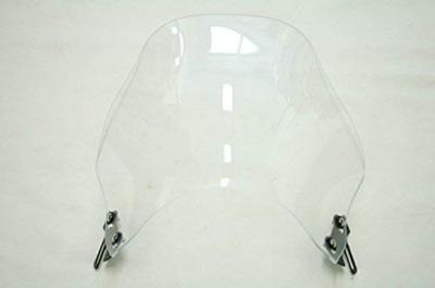 Universal Clear Black Meter Cowl Smoke Windscreen, Windshield, Visor, [ADVANTAGE] Transparent, Black, (Clear)