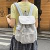 Schoolbag Han Faner College Style Drawstring Small Shoulders Korean Women Daily Shopping Class Dual-purpose Commuter Lightweight Backpack