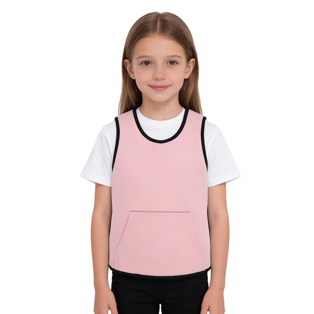Unisex Kids Adaptive Clothing Sensory Compression Vest Adjustable Hook-And-Loop Fastener Padded Front Color Block Vest