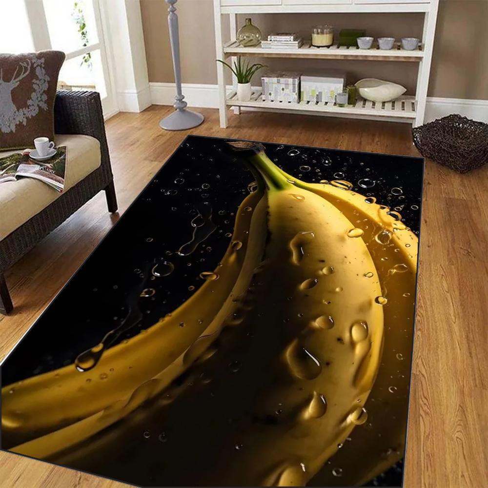Large Realistic Apple Pattern Carpet for Living Room Bedroom Soft Anti Slip Washable Natural Fruit Style Home Decor Rug