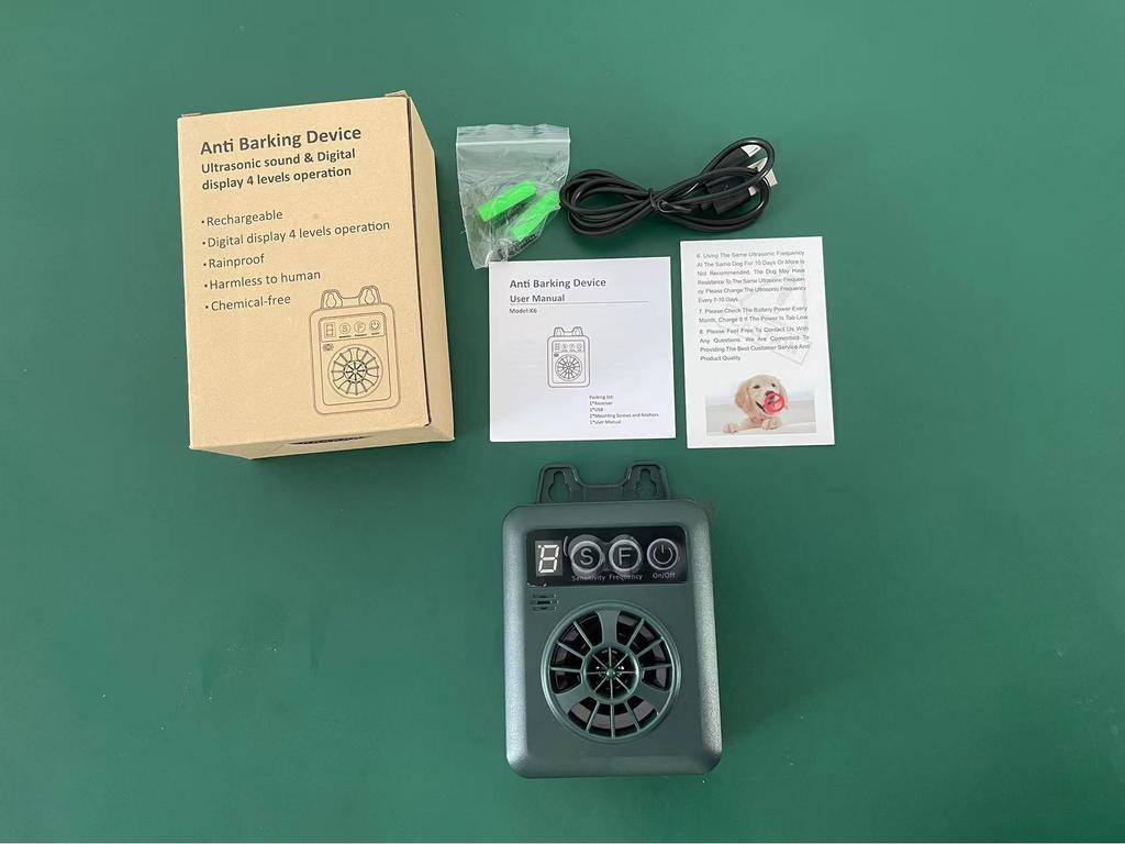 Portable Ultrasonic Dog Bark Stopper and Training Device for Indoor/Outdoor Use