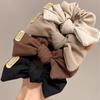 Ruffle Puff Hair Loop Vintage Bow Ponytail Strap Fashion Korean Headwear  for Meatball Head