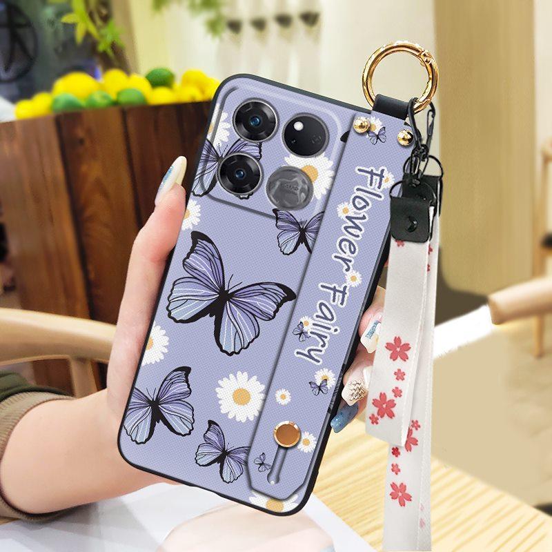 Back Cover Oil Painting Phone Case For OnePlus/1+Ace 5G Racing Edition Lanyard Waterproof Wristband Dirt-resistant Ring