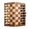 2-In-1 Magnetic Chess Game Wooden Foldable Chess Board Pieces Storage Box Portable Kids Adults Classic Strategy Chess Game