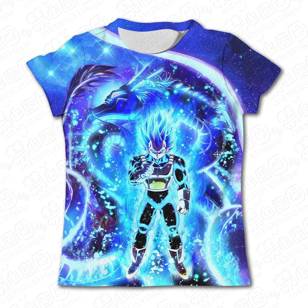 Dragon Ball T Shirt Dzieci Topy Tee Anime Figures Son Goku Super Saiyan T-shirt Chłopięce T-shirty Dziecięce Ubrania Lato Krótki Rękaw