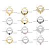 Crystal Nose Piercing Silver Color Septum Ring Stainless Steel Accessory for Ear Helix Cartilage Body Accessories