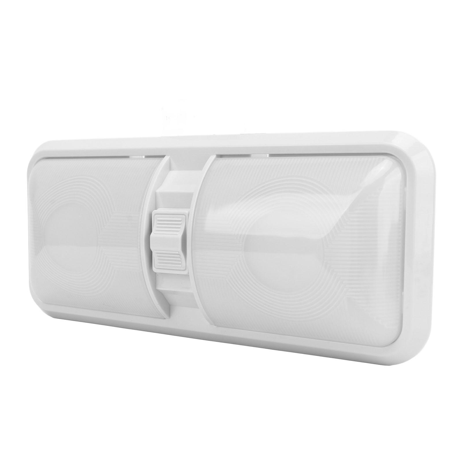 

Светодиодный светильник для чтения в салоне 12 Вольт, светодиодный светильник с двойным переключателем, потолочный, двойной купол, овальная линза для автофургона