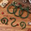 Lifelike Christmas Greenery 11.8 Inch Garland Ties for Banister Bells, Decorative Twist Ties, Reusable Indoor Party Ornament Wall Artificial