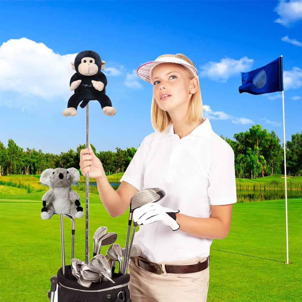 MAZEL Monkey Golf Headcover for Drivers (440cc, 460cc) (Navy Blue)