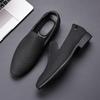 Fashion Men's Dress Shoes Fashion Design Mens Business Flat Shoes Black Red Breathable Men Formal Office Working Shoes Big Size 38-48