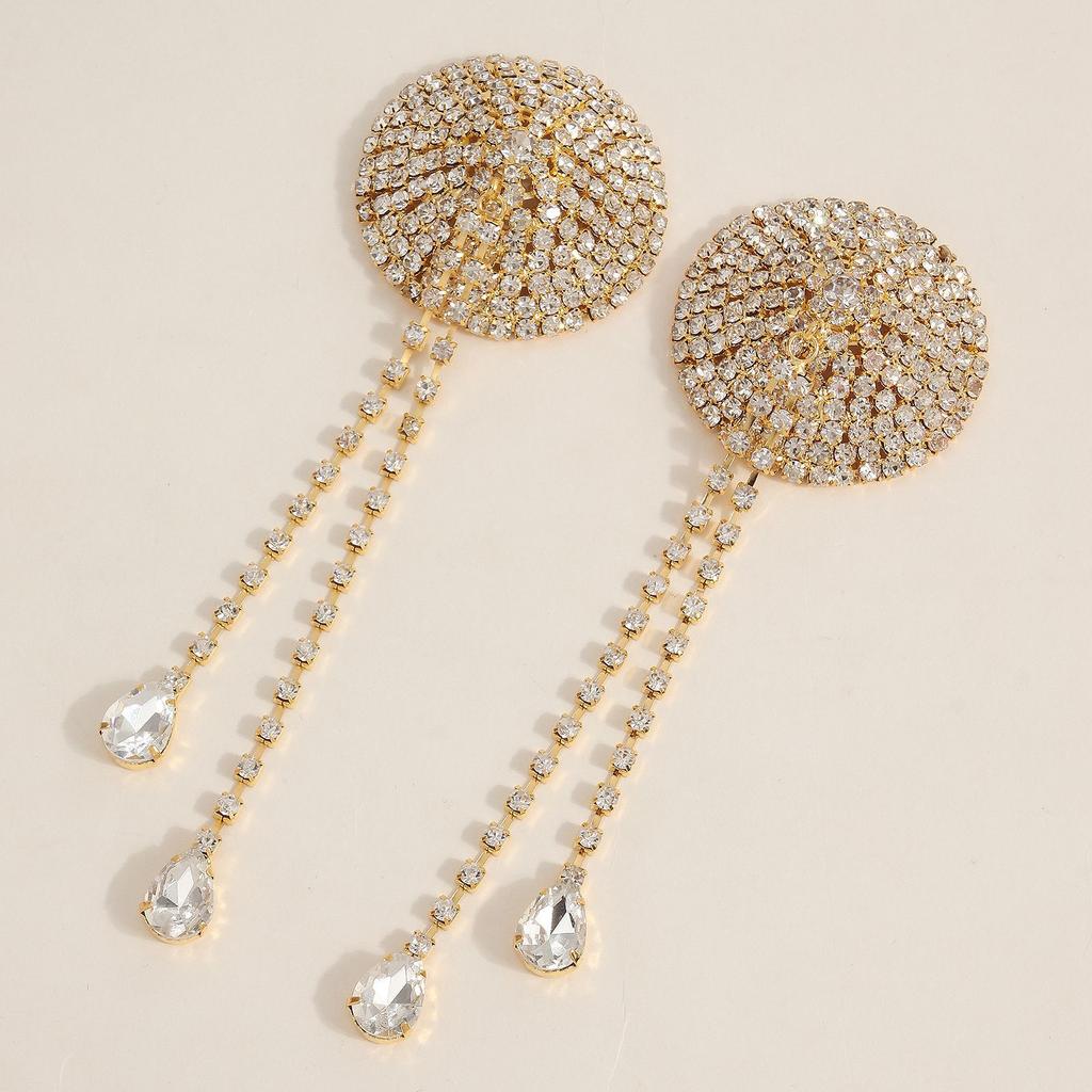 Körperkettenset mit Strasssteinen für Frauen Sexy Nippelabdeckungen Glitzernder Brustschmuck für Clubparty