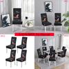 1/2/4/6Pcs Christmas Elastic Chair Cover For Dining Room Santa Claus Xmas Kitchen Home Decorative Spandex Slipcovers Seat Covers