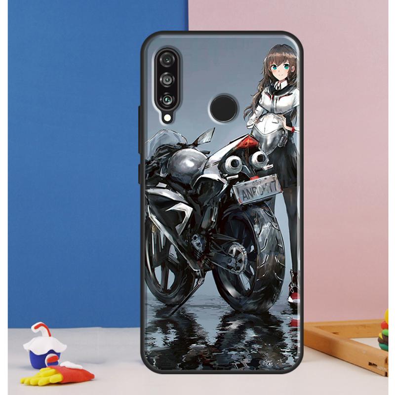 Motorradmädchen Anime Hülle Für Huawei Nova 10 9 SE 8i 11i 12i 12s Y60 Y61 Y70 Y90 Y72 Y73 Y91 P60 Pro P30 P40 Lite